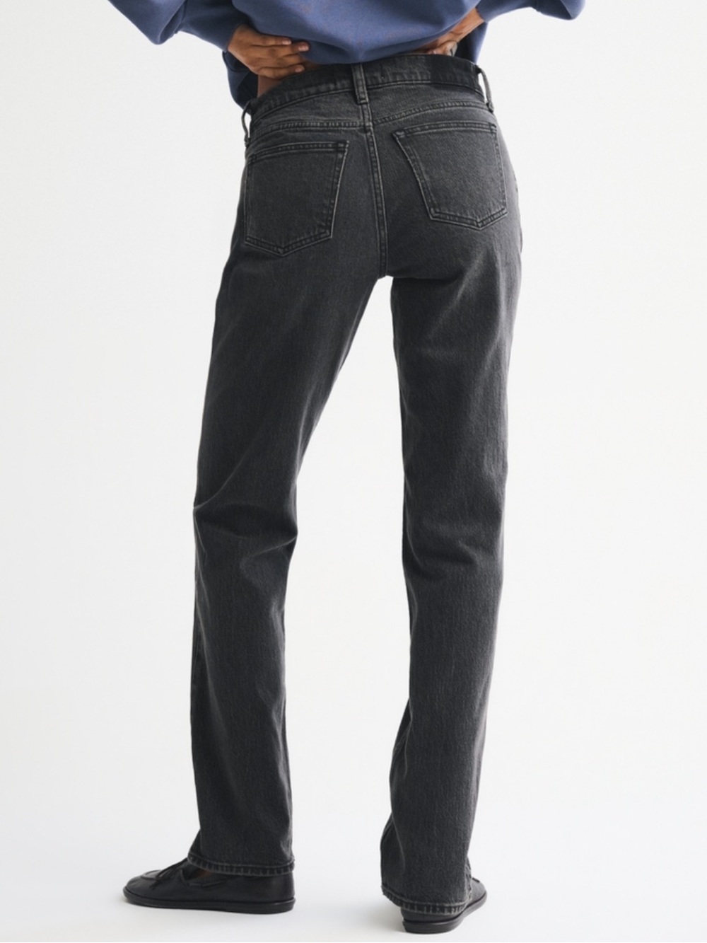 Abercrombie 90s Straight Mid Rise Jeans Black Size 30 Short